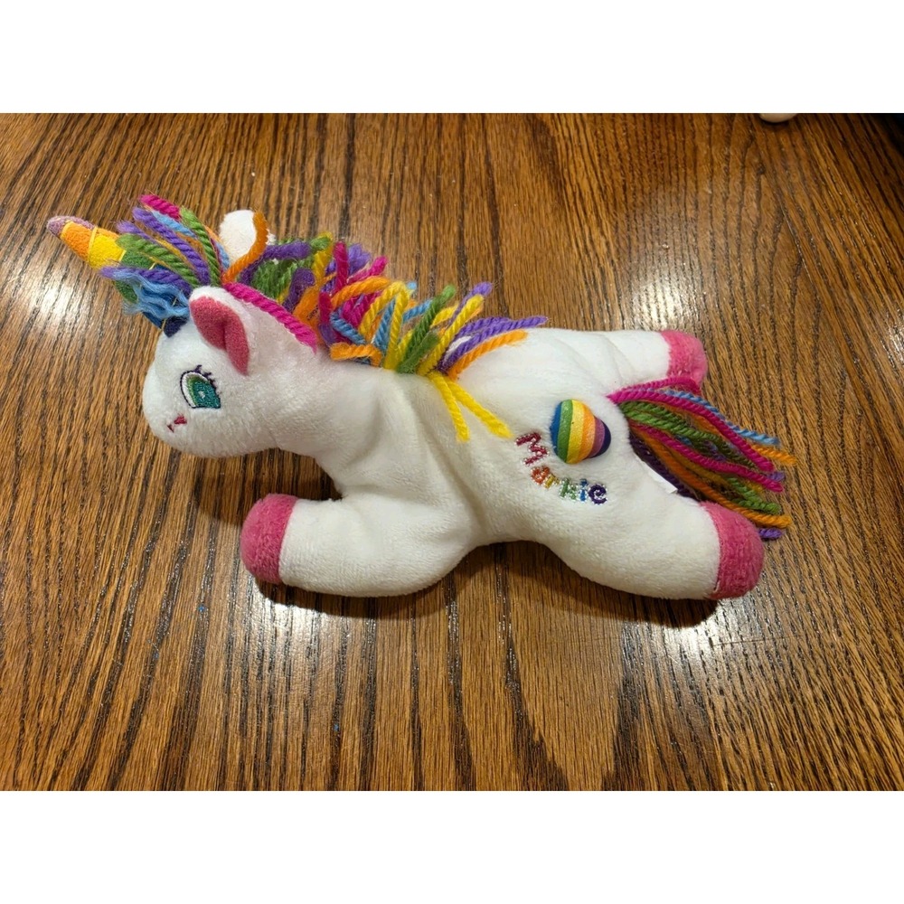 Vintage Lisa Frank Markie The Unicorn 8" Stuffed Animal Beanie Bean Bag Plush